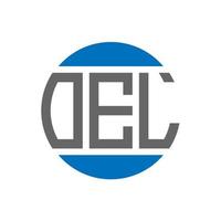 Oel-Brief-Logo-Design auf weißem Hintergrund. oel creative initials circle logo-konzept. Oel-Buchstaben-Design. vektor