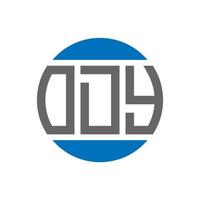 ody-Brief-Logo-Design auf weißem Hintergrund. ody kreative Initialen Kreis Logo-Konzept. ody Briefgestaltung. vektor