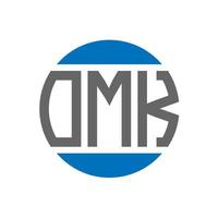 Omk-Brief-Logo-Design auf weißem Hintergrund. Omk kreative Initialen Kreis Logo-Konzept. omk Briefgestaltung. vektor