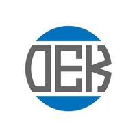 Oek-Brief-Logo-Design auf weißem Hintergrund. oek kreative Initialen Kreis Logo-Konzept. Oek Briefgestaltung. vektor