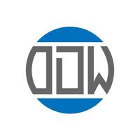 odw-Buchstaben-Logo-Design auf weißem Hintergrund. odw kreative Initialen Kreis Logo-Konzept. odw Briefgestaltung. vektor