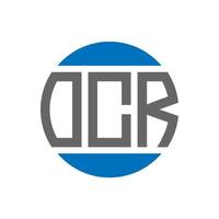 OCR-Brief-Logo-Design auf weißem Hintergrund. ocr creative initials circle logo-konzept. OCR-Briefgestaltung. vektor
