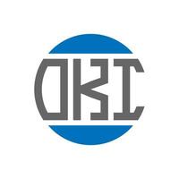 Oki-Brief-Logo-Design auf weißem Hintergrund. oki creative initials circle logo-konzept. ok Briefgestaltung. vektor