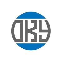 okej brev logotyp design på vit bakgrund. okej kreativ initialer cirkel logotyp begrepp. okej brev design. vektor