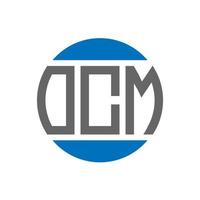 OCM-Brief-Logo-Design auf weißem Hintergrund. ocm kreative Initialen Kreis Logo-Konzept. ocm Briefgestaltung. vektor