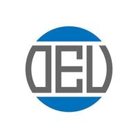 oeu brev logotyp design på vit bakgrund. oeu kreativ initialer cirkel logotyp begrepp. oeu brev design. vektor