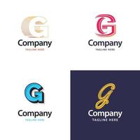 Buchstabe g großes Logo-Pack-Design kreatives modernes Logo-Design für Ihr Unternehmen vektor