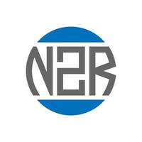 nzr-Brief-Logo-Design auf weißem Hintergrund. nzr creative initials circle logo-konzept. nzr Briefgestaltung. vektor