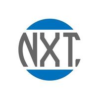 nxt brev logotyp design på vit bakgrund. nxt kreativ initialer cirkel logotyp begrepp. nxt brev design. vektor