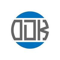 odk-Buchstaben-Logo-Design auf weißem Hintergrund. odk creative initials circle logo-konzept. odk Briefgestaltung. vektor