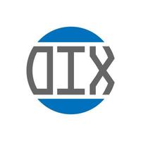 oix brev logotyp design på vit bakgrund. oix kreativ initialer cirkel logotyp begrepp. oix brev design. vektor