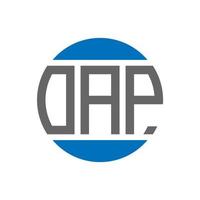 OAP-Brief-Logo-Design auf weißem Hintergrund. oap kreative Initialen Kreis Logo-Konzept. oap Briefgestaltung. vektor