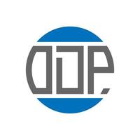 odp-Brief-Logo-Design auf weißem Hintergrund. odp creative initials circle logo-konzept. odp Briefgestaltung. vektor