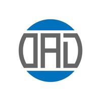 oad-Buchstaben-Logo-Design auf weißem Hintergrund. oad kreative Initialen Kreis Logo-Konzept. lade Briefdesign. vektor