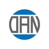 Oan-Brief-Logo-Design auf weißem Hintergrund. oan kreative Initialen Kreis Logo-Konzept. oan Briefgestaltung. vektor