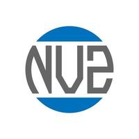 nvz-Brief-Logo-Design auf weißem Hintergrund. nvz kreative Initialen Kreis Logo-Konzept. nvz Briefgestaltung. vektor