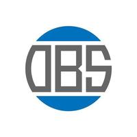 obs-Buchstaben-Logo-Design auf weißem Hintergrund. obs kreative Initialen Kreis Logo-Konzept. obs Briefgestaltung. vektor