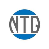 ntq-Brief-Logo-Design auf weißem Hintergrund. ntq kreative Initialen Kreis Logo-Konzept. ntq Briefgestaltung. vektor