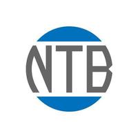 ntb-Brief-Logo-Design auf weißem Hintergrund. ntb kreative initialen kreis logo-konzept. ntb Briefgestaltung. vektor