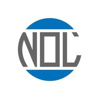 Nol-Buchstaben-Logo-Design auf weißem Hintergrund. nol creative initials circle logo-konzept. Nol-Buchstaben-Design. vektor