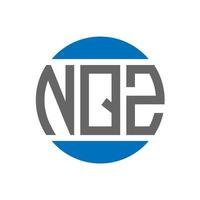 nqz-Brief-Logo-Design auf weißem Hintergrund. nqz kreative Initialen Kreis Logo-Konzept. nqz Briefgestaltung. vektor