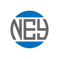 ney-Buchstaben-Logo-Design auf weißem Hintergrund. ney kreative Initialen Kreis Logo-Konzept. ney Briefdesign. vektor