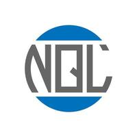 nql-Brief-Logo-Design auf weißem Hintergrund. nql creative initials circle logo-konzept. nql Briefgestaltung. vektor