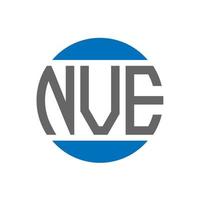 nve brev logotyp design på vit bakgrund. nve kreativ initialer cirkel logotyp begrepp. nve brev design. vektor