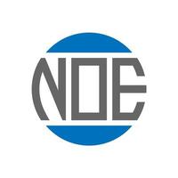 Noe-Brief-Logo-Design auf weißem Hintergrund. noe creative initials circle logo-konzept. Nein Briefgestaltung. vektor