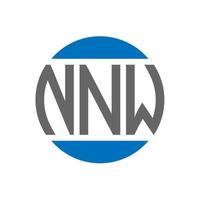 nnw-Buchstaben-Logo-Design auf weißem Hintergrund. nnw kreative initialen kreis logokonzept. nnw Briefgestaltung. vektor