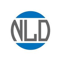 nlo brev logotyp design på vit bakgrund. nlo kreativ initialer cirkel logotyp begrepp. nlo brev design. vektor