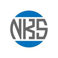 nk-Buchstaben-Logo-Design auf weißem Hintergrund. nks creative initials circle logo-konzept. nks Briefgestaltung. vektor