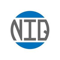 niq-Buchstaben-Logo-Design auf weißem Hintergrund. niq creative initials circle logo-konzept. Niq-Briefdesign. vektor