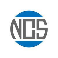 ncs brev logotyp design på vit bakgrund. ncs kreativ initialer cirkel logotyp begrepp. ncs brev design. vektor