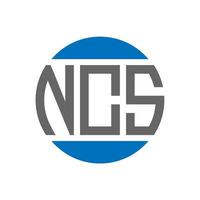 NCS-Brief-Logo-Design auf weißem Hintergrund. ncs creative initials circle logo-konzept. ncs Briefgestaltung. vektor