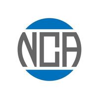 nca brev logotyp design på vit bakgrund. nca kreativ initialer cirkel logotyp begrepp. nca brev design. vektor