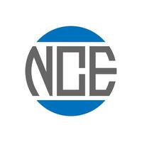 nce-Brief-Logo-Design auf weißem Hintergrund. nce kreative Initialen Kreis Logo-Konzept. nce Briefgestaltung. vektor