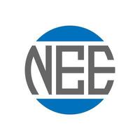 nee-Buchstaben-Logo-Design auf weißem Hintergrund. nee kreative Initialen Kreis Logo-Konzept. Nee Briefgestaltung. vektor