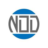 Ndd-Brief-Logo-Design auf weißem Hintergrund. ndd kreative Initialen Kreis Logo-Konzept. ndd Briefgestaltung. vektor