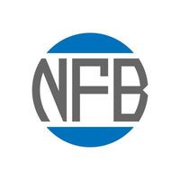 nfb-Brief-Logo-Design auf weißem Hintergrund. nfb kreative Initialen Kreis Logo-Konzept. nfb Briefgestaltung. vektor