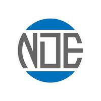 nde brev logotyp design på vit bakgrund. nde kreativ initialer cirkel logotyp begrepp. nde brev design. vektor