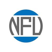 nfu-Brief-Logo-Design auf weißem Hintergrund. nfu kreative Initialen Kreis Logo-Konzept. nfu Briefgestaltung. vektor