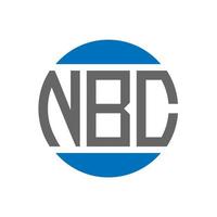 nbc-Brief-Logo-Design auf weißem Hintergrund. nbc kreative Initialen Kreis Logo-Konzept. nbc-Briefgestaltung. vektor