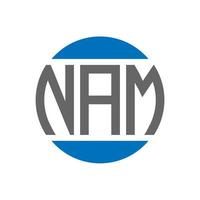 nam brev logotyp design på vit bakgrund. nam kreativ initialer cirkel logotyp begrepp. nam brev design. vektor