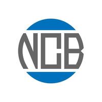 NZB-Brief-Logo-Design auf weißem Hintergrund. ncb creative initials circle logo-konzept. ncb Briefgestaltung. vektor