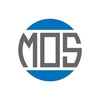 mos-Brief-Logo-Design auf weißem Hintergrund. mos kreative Initialen Kreis Logo-Konzept. mos Briefgestaltung. vektor