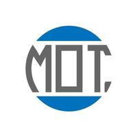 mot-Brief-Logo-Design auf weißem Hintergrund. mot kreative Initialen Kreis Logo-Konzept. Mot-Buchstaben-Design. vektor