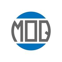 moq brev logotyp design på vit bakgrund. moq kreativ initialer cirkel logotyp begrepp. moq brev design. vektor