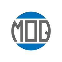 MOQ-Brief-Logo-Design auf weißem Hintergrund. moq kreative Initialen Kreis Logo-Konzept. MOQ-Briefdesign. vektor
