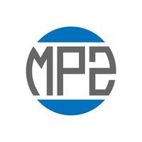 mpz-Brief-Logo-Design auf weißem Hintergrund. mpz kreative Initialen Kreis Logo-Konzept. mpz Briefgestaltung. vektor